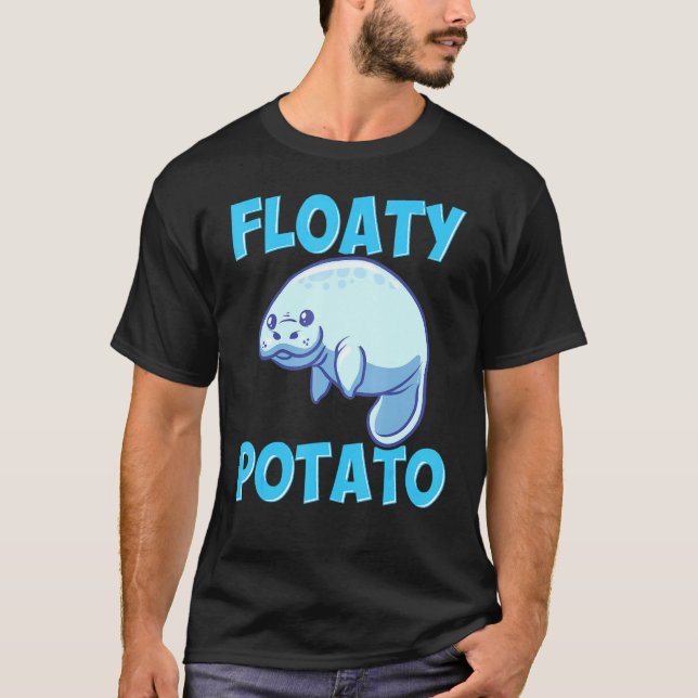 Cute Floaty Potato Manatee Sea Cow Love Ocean Anim T-Shirt (Front)