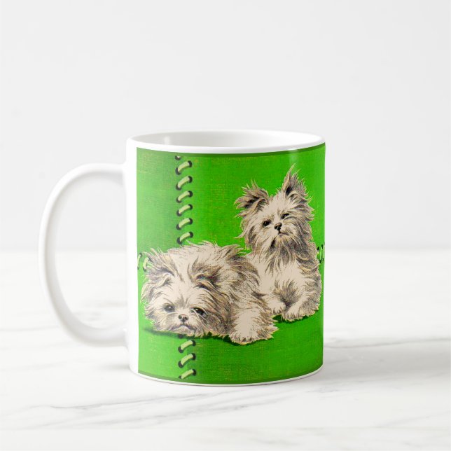 cute floofy dogs coffee mug (Left)