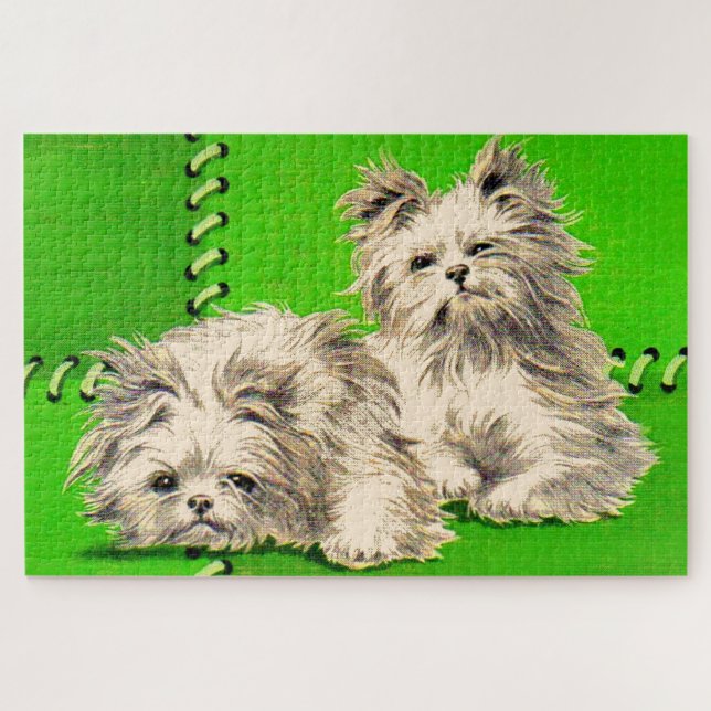 cute floofy dogs jigsaw puzzle (Horizontal)