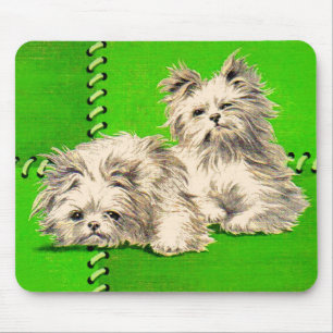 cute floofy dogs mouse pad