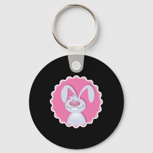 cute floppy ears bunny rabbit key ring