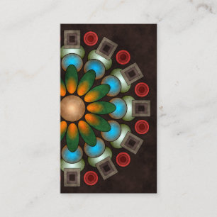 Cute Floral Abstract Vector Art Business Card