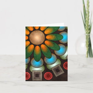 Cute Floral Abstract Vector Art Note Card