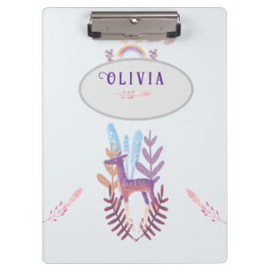 cute floral and animal clipboard