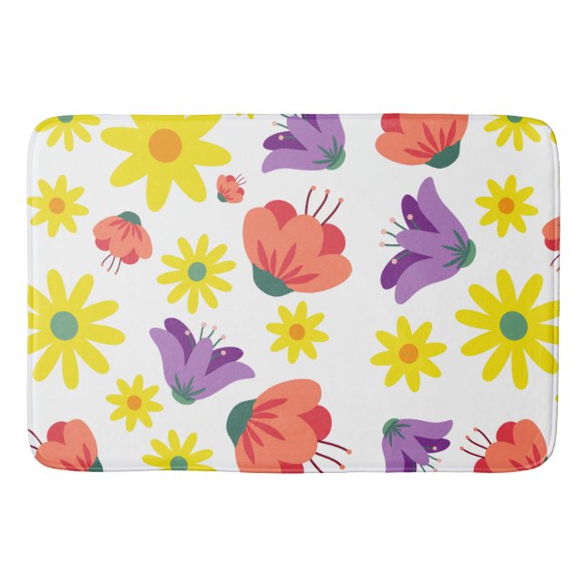 Cute Floral  Bath Mat (Front)