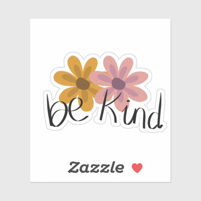 Cute Floral Be Kind Quote (Sheet)