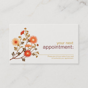 Cute Floral Beauty Salon Appointment Card