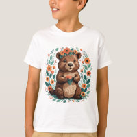 Cute floral beaver