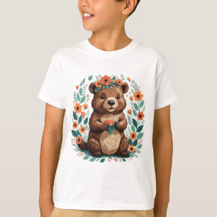 Cute floral beaver T-Shirt