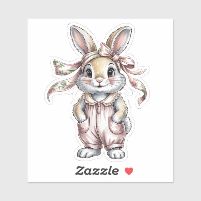 Cute Floral Bunny Girl Baby Shower (Sheet)