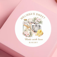 Cute Floral Cake Mixer Ingredients Bakery