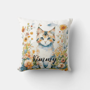 Cute Floral Cat baby Cushion