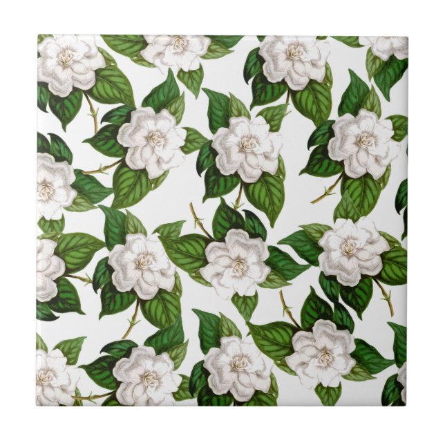 Cute Floral Ceramic Tile (Front)