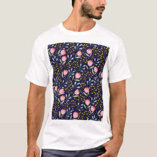 Cute Floral: Colourful Flowers Pattern. T-Shirt