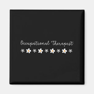 Cute Floral Daisy Occupational Therapy Therast Ot  Magnet