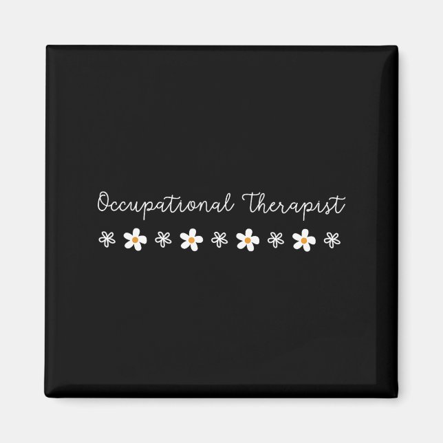Cute Floral Daisy Occupational Therapy Therast Ot  Magnet (Front)