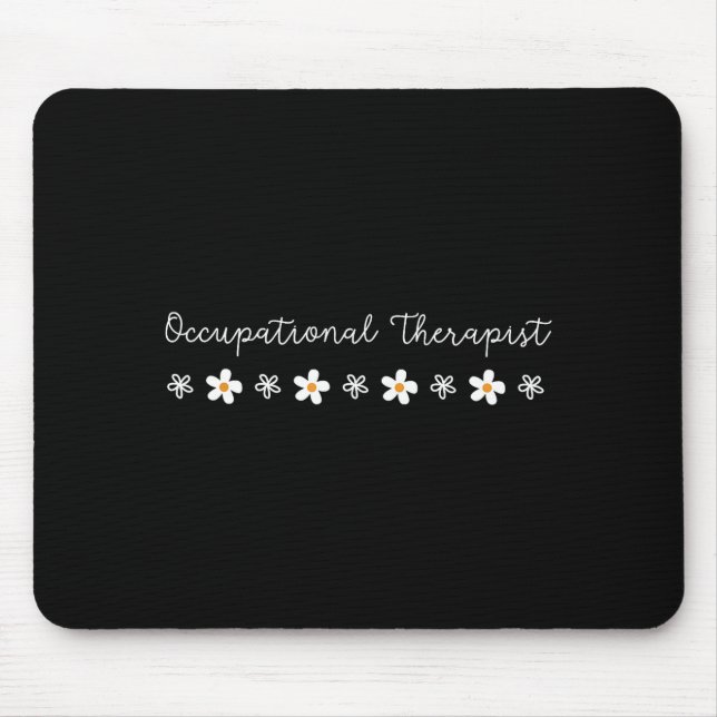 Cute Floral Daisy Occupational Therapy Therast Ot  Mouse Pad (Front)