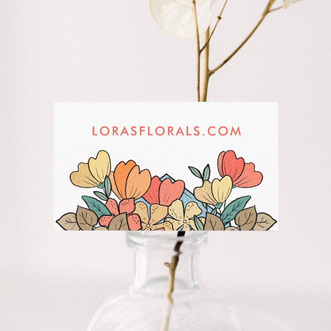 Cute Floral Designer Florist  Business Card (Creator Uploaded)