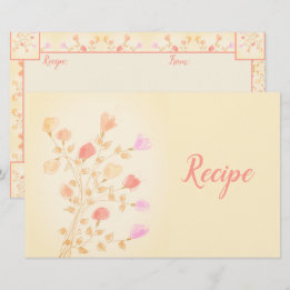 Cute Floral Designer Recipe Stationery