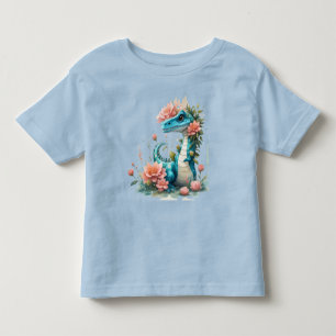 Cute Floral dinosaur Toddler T-Shirt