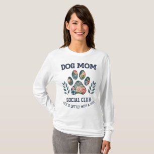 Cute Floral Dog Mum T-Shirt