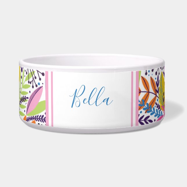 Cute Floral Dog Name Monogrammed (Front)