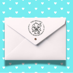 Cute Floral  Duck theme Self-inking Stamp