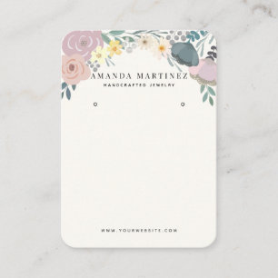 Cute Floral Earring Business Card