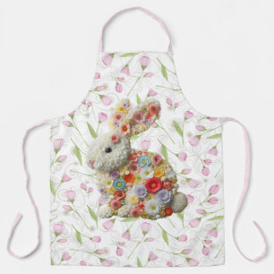 Cute, floral Easter bunny Apron