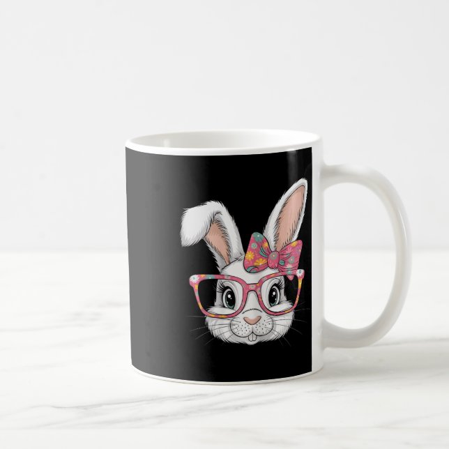 Cute Floral Easter Bunny Funny Easter Rabbit With  Coffee Mug (Right)