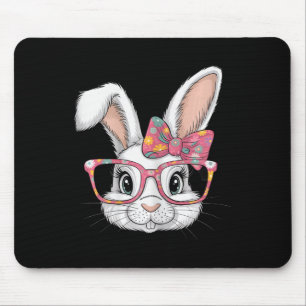 Cute Floral Easter Bunny Funny Easter Rabbit With Mouse Pad