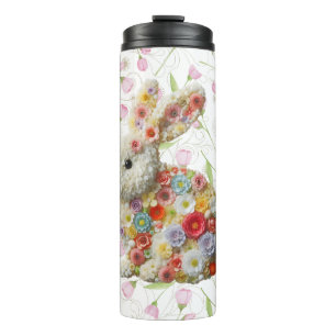 Cute, floral Easter bunny Thermal Tumbler