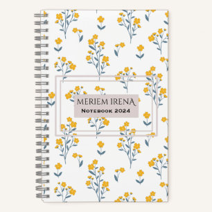 cute floral elegant chic cool Spiral Notebook