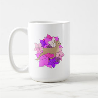 Cute Floral Fawn Coffee Mug
