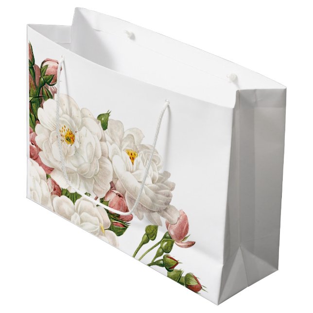 Cute floral, flowers large gift bag (Front Angled)