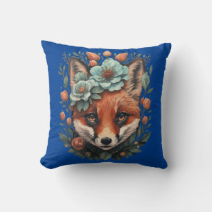 Cute floral fox cushion