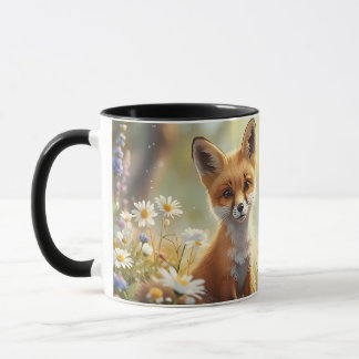 Cute Floral Fox Mug - Whimsical Woodland Animal Co