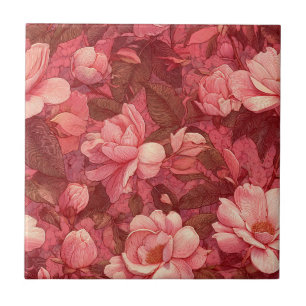 Cute Floral Gardenias Tiles For Artful Floors