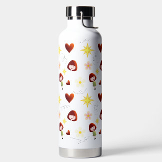 Cute Floral Girl Bottle