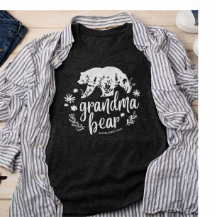 Cute Floral Grandma Bear   Gift for Grandma T-Shirt