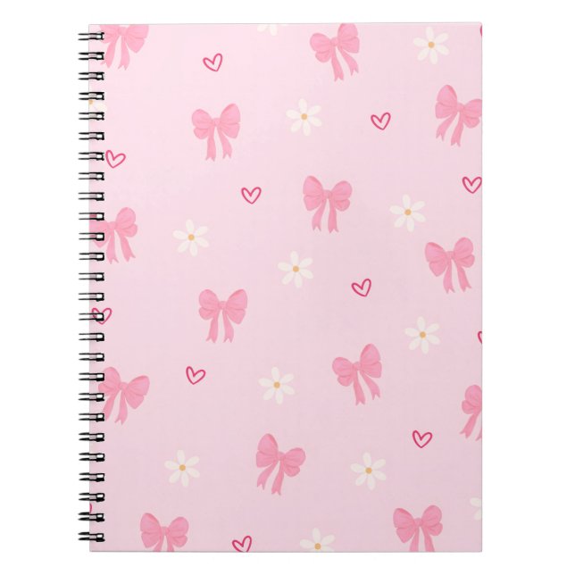 | Cute Floral & Heart Pattern Soft Cosy Blanket” Notebook (Front)