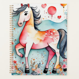 Cute floral horse planner