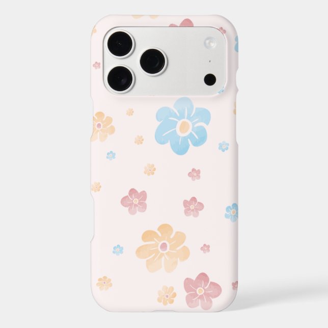 cute floral iphone 17 pro case (Back)