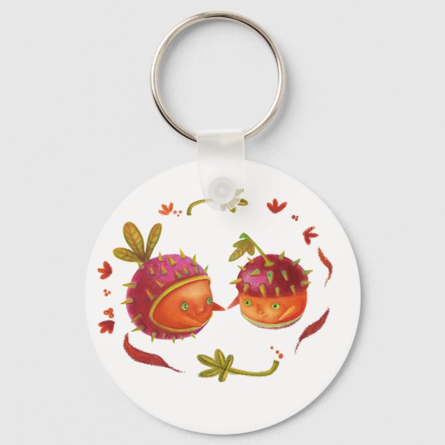 cute floral  kids  key ring (Front)