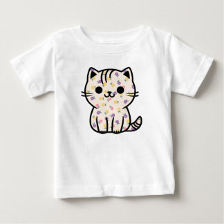 Cute floral kitty baby T-Shirt
