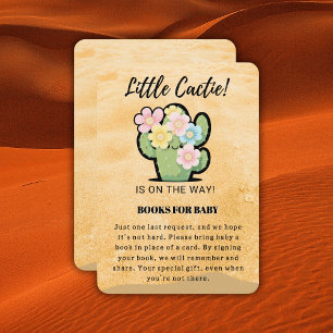 Cute Floral Little Cuctie Kawaii Baby Shower Enclosure Card