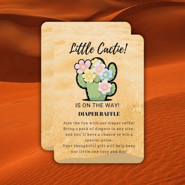 Cute Floral Little Cuctie Kawaii Baby Shower Enclosure Card (Creator Uploaded)