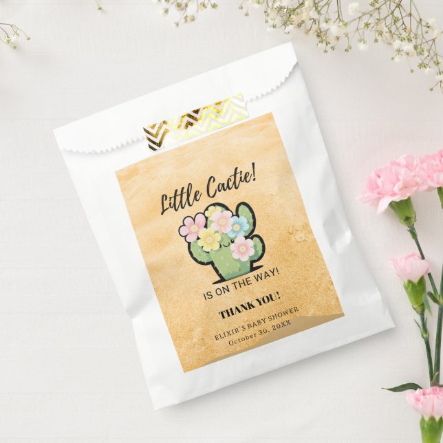 Cute Floral Little Cuctie Kawaii Baby Shower Favour Bag (Sealed)