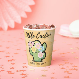 Cute Floral Little Cuctie Kawaii Baby Shower  Paper Cups