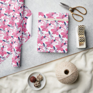 Cute Floral Love Wrapping Paper